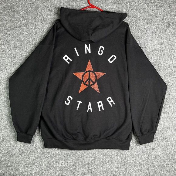 Ringo Starr Hoodie Men's XL Full‎ Zip Black Rare - Picture 1 of 5